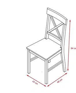 Jídelní set 4x židle + stůl Kampali, bílá