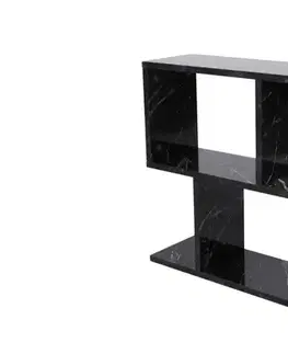 Odkládací stolek / Příruční stolek Life - Black, Marble