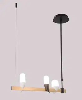 Černo-zlatá LED závěsná lampa na ostrůvku Sakai Ledea