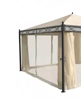 Zahradní altán se závěsy 4x3 m Dekorhome