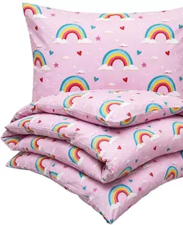 4Home Dětské bavlněné povlečení Rainbow , 140 x 200 cm, 70 x 90 cm