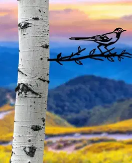 Zahradní dekorace Bird On The Branch 05 - Black