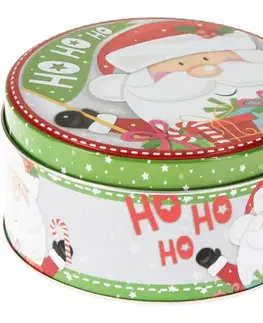 Sada 3 vánočních plechových dóz Santa's Friends