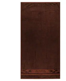 4Home Bamboo Premium ručník tmavě hnědá, 50 x 100 cm, sada 2 ks