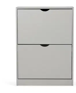 Výklopný botník POINT Slim 2, světle šedá