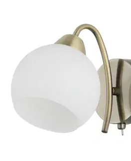 Nástěnná lampa NESTOR Patina 1x40W E27 bílé stínidlo