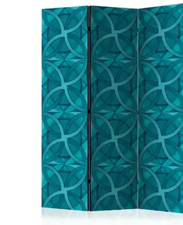 Paraván Geometric Turquoise Dekorhome