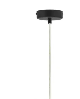 Závěsná lampa Greniko černá 1x40W E14 průhledné stínidlo