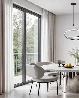 LOCO lampa wisząca czarny+chromowy 30W LED 3000, 4000, 6000K osłonka biała