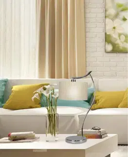 Stolní lampa Draga chrom/krémová