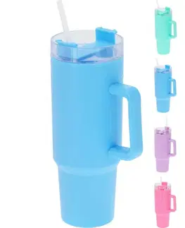 PROHOME - Hrnek s brčkem 1,1l různé barvy EH