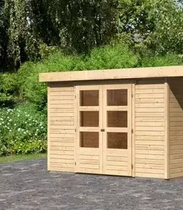 Dřevěný zahradní domek ASKOLA 5 s přístavkem 280 Lanitplast
