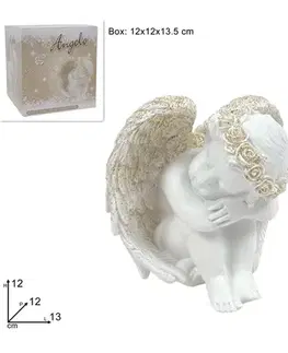 PROHOME - Anděl sedící 12cm různé druhy