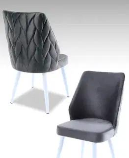 Sada židlí (4 kusy) Pufi - Grey, White