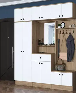 Předsíňová sestava Ewa White and Walnut