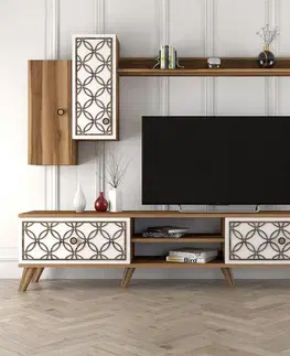 TV stěna / Sestava pod TV Class S - Walnut, White