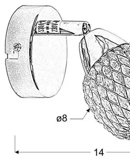 Nástěnná lampa 1X40W G9 fialová CLEAR
