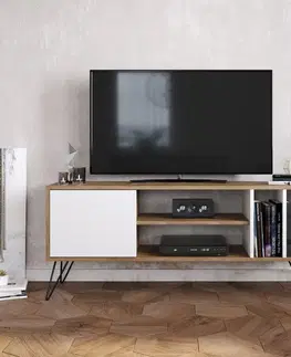TV stolek Mistico (140) - Walnut, White