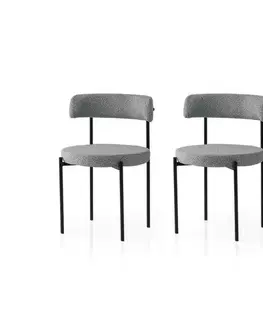 Sada jídelních židlí Gini Dark Grey and Black, 2 ks