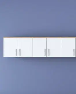 Nástěnná skříňka Ema White and Walnut