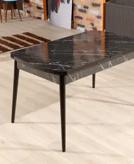 Extendable Dining Table Bendir - Black