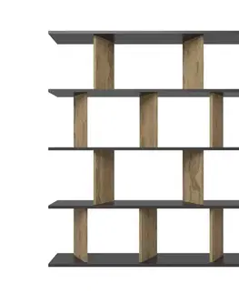 Knihovna Grace - Black, Oak