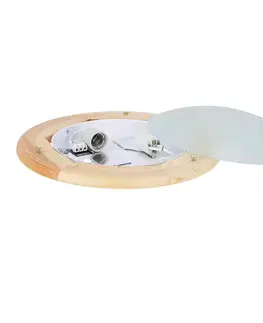 Stropní svítidlo Bambusové stropní svítidlo Dřevěné Standardní 2X60 W E27 Borovice