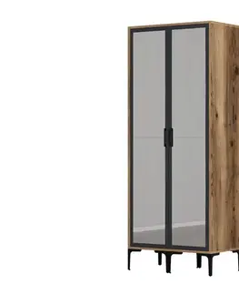 Šatní skříň Kumsal RR - Walnut, Anthracite