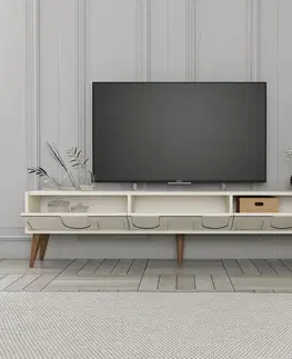 TV stolek Lyon 44 - Cream, Walnut