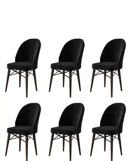Sada židlí (6 kusů) Ritim - Black, Brown