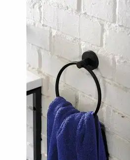 SAPHO XB402 X-Round Black držák ručníků kruh, černá