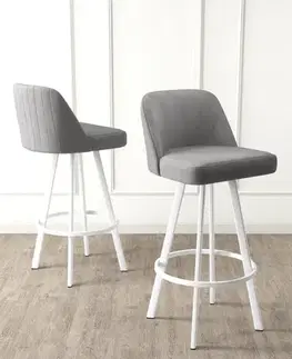 Bar Stool Set (4 Pieces) Atex - Grey, White