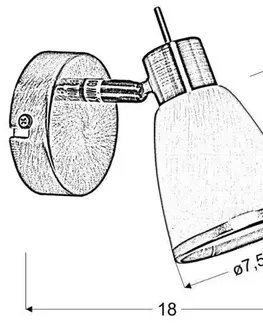 Patinovaná/bílá nástěnná lampa Lampa Regent