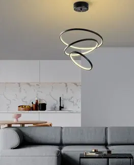 Závěsný LED lustr Simit - 13697, černá