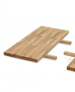 Stolní desky 2ks pro stoly APEX / RADUS masivní dřevo Halmar