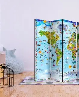 Paraván World Map for Kids II Dekorhome
