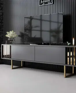 TV stolek Gold Line - Anthracite, Gold