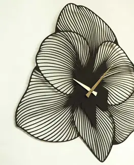 Dekorativní kovové nástěnné hodiny Azalea Metal Wall Clock - APS039 49 - Black
