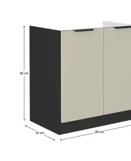Dřezová skříňka ARAKA 80 ZL 2F BB Tempo Kondela