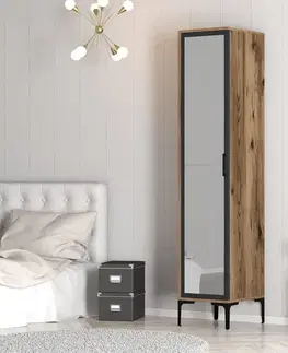 Šatní skříň Kumsal R - Walnut, Anthracite