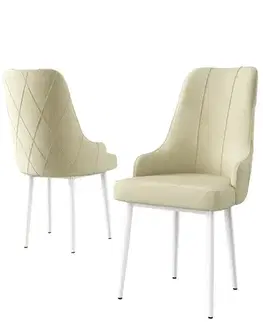 Sada židlí (2 kusy) Trex - Cream, White