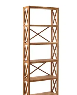 Estila Regál Lixi, masivní dub, 5 polic, 198 cm