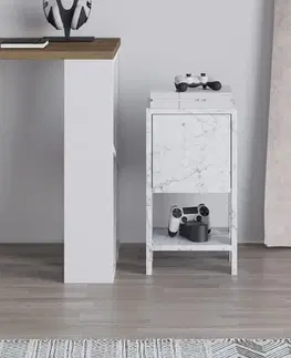 Noční stolek Ema - Carrara Marble