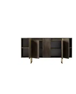 Skříňka Luxe Walnut and Gold