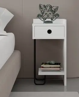 Noční stolek Sirius Right - White
