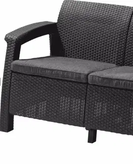 KETER Zahradní pohovka GREEK LOVE SEAT | grafit