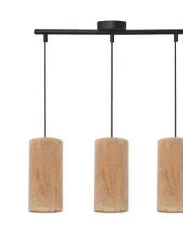 Závěsná lampa Aragona 3x60 e27 korkové stínidlo