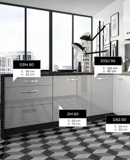 ArtExt Kuchyňská linka ESSEN Barva korpusu: Grey