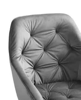 Jídelní židle BUTTON LOUNGE šedá, 2 ks