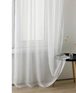 Homede Záclona Kresz Eyelets silver, bílá, 280 x 290 cm